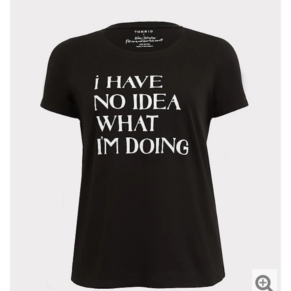NO IDEA BLACK SLIM FIT CREW TEE SIZE 0